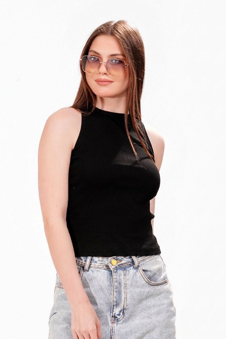 Ribbed Crew tank top