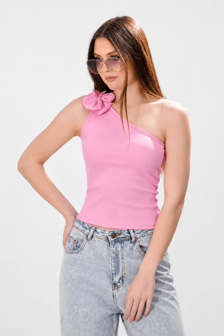 Ribbed Petal tank top