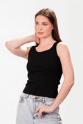 Ribbed Round tank top
