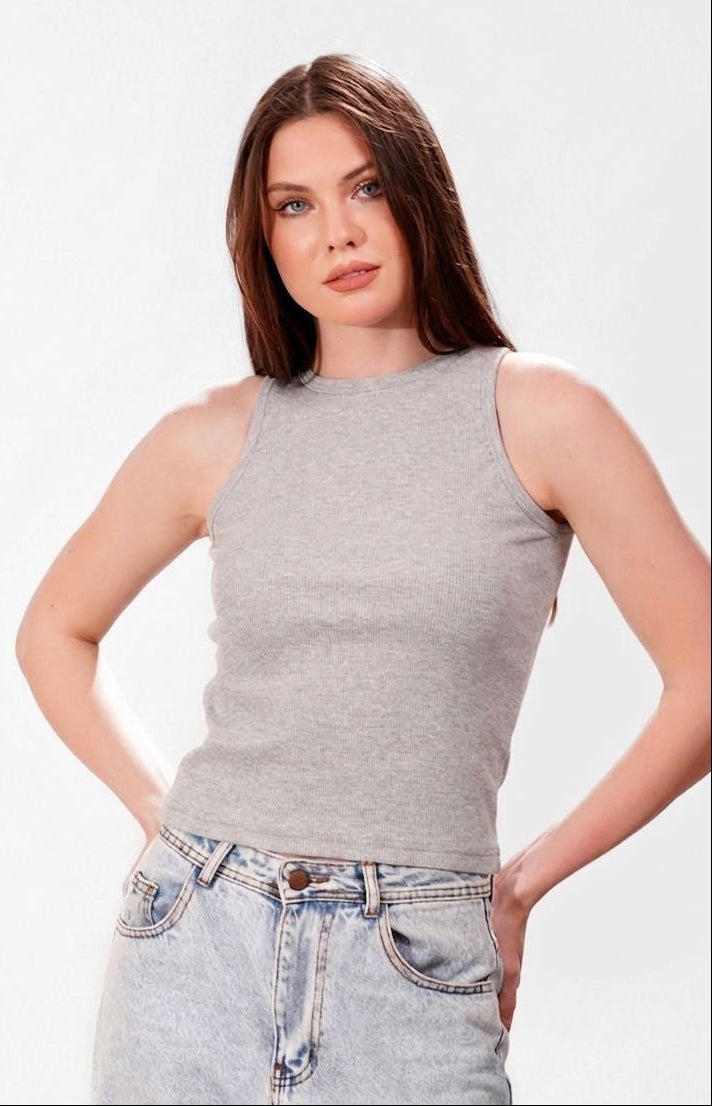 Ribbed Crew tank top