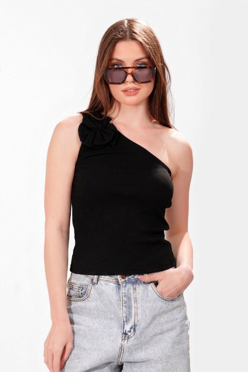 Ribbed Petal tank top