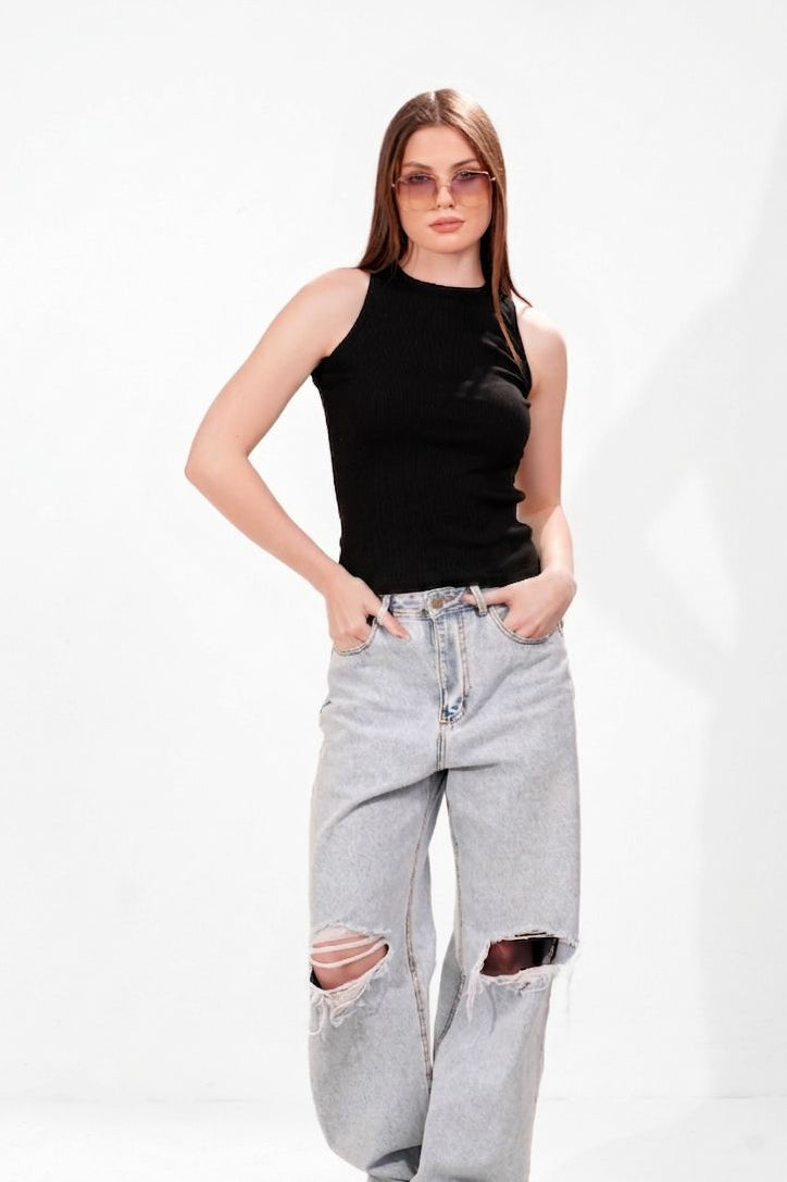 Ribbed Crew tank top