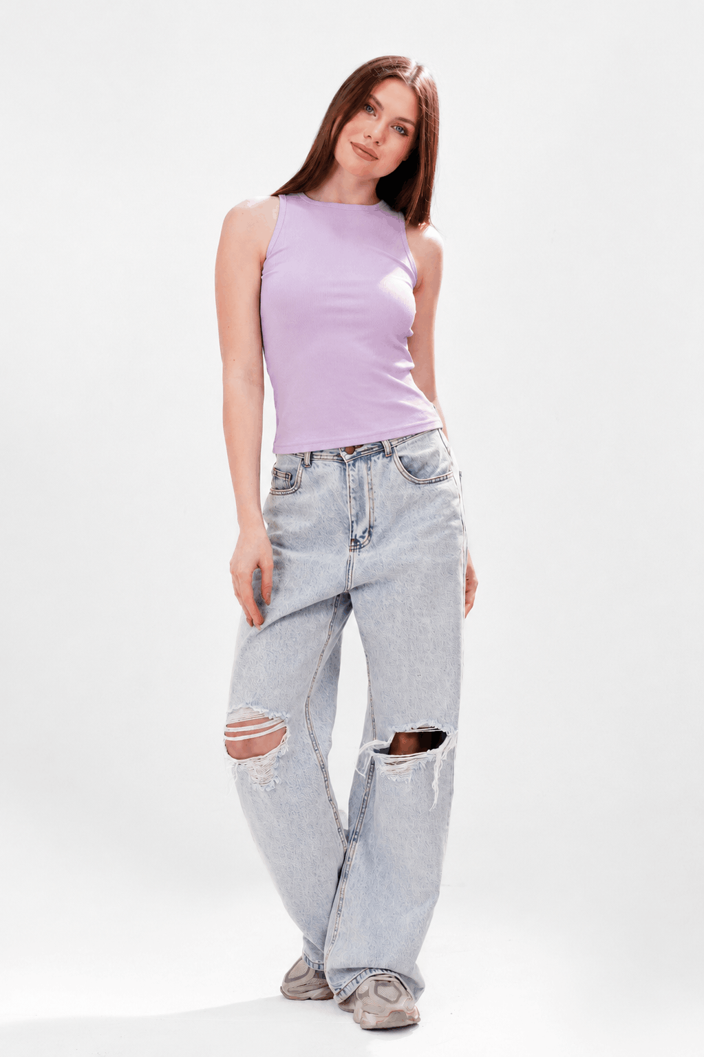 Ribbed Crew tank top